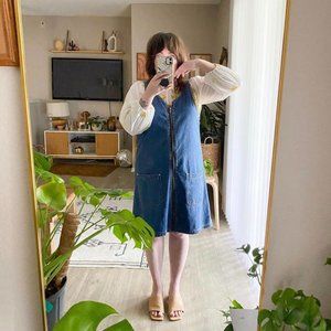 Vintage Zip Up Jean Dress